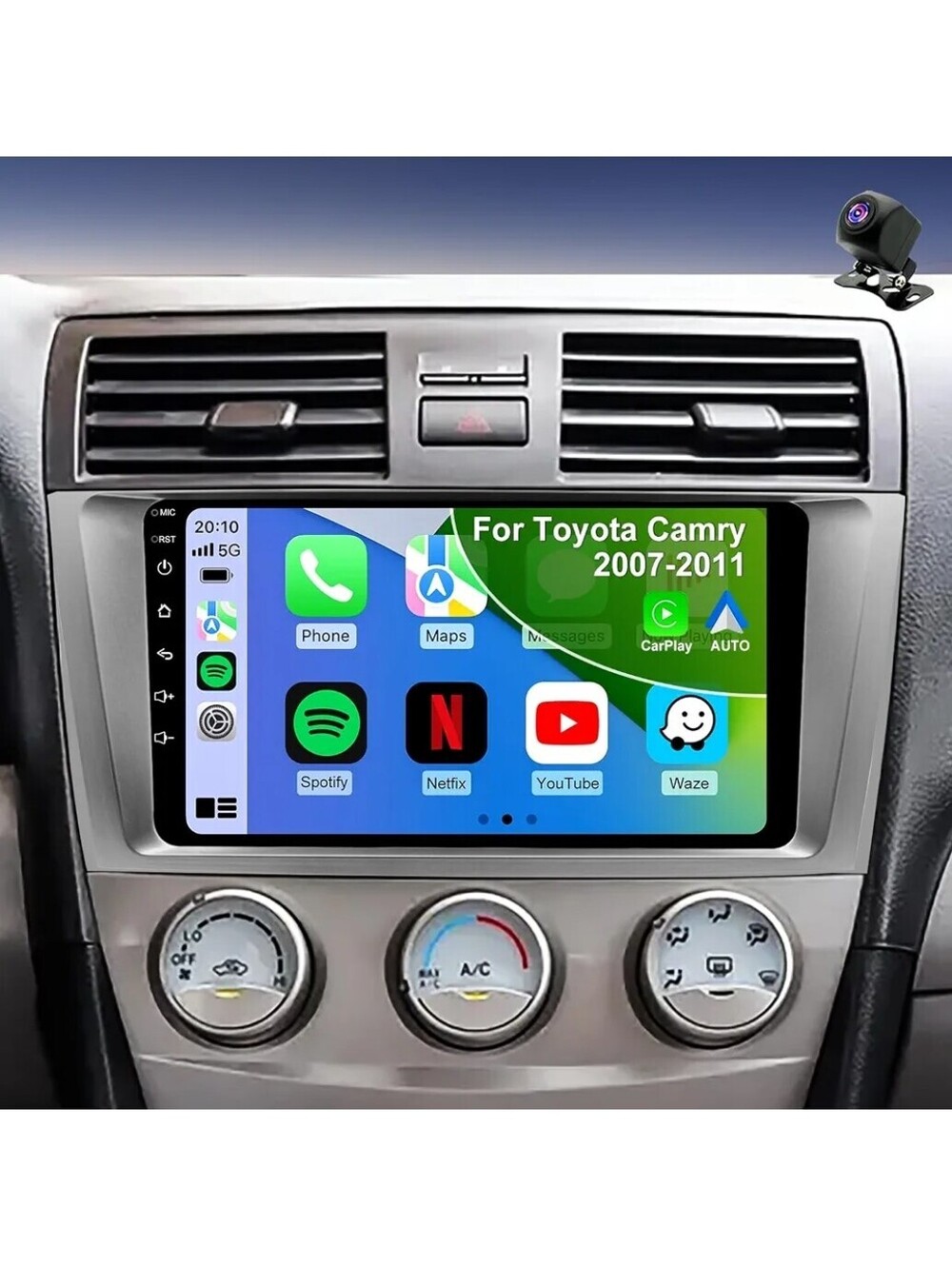 2007-2011 Toyota Camry Android Radio Upgrade - 9 Inch IPS Touchscreen